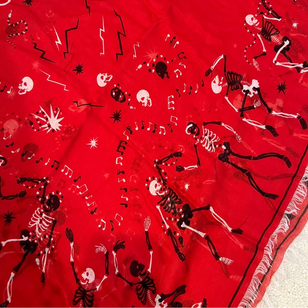 Alexander McQueen dancing skeletons large scarf!